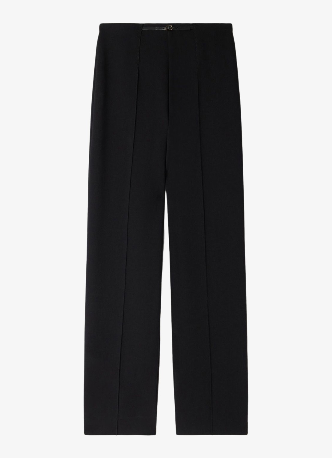 Sandro High waist straight fit broek met ritszakken - voorkant 5 zwart