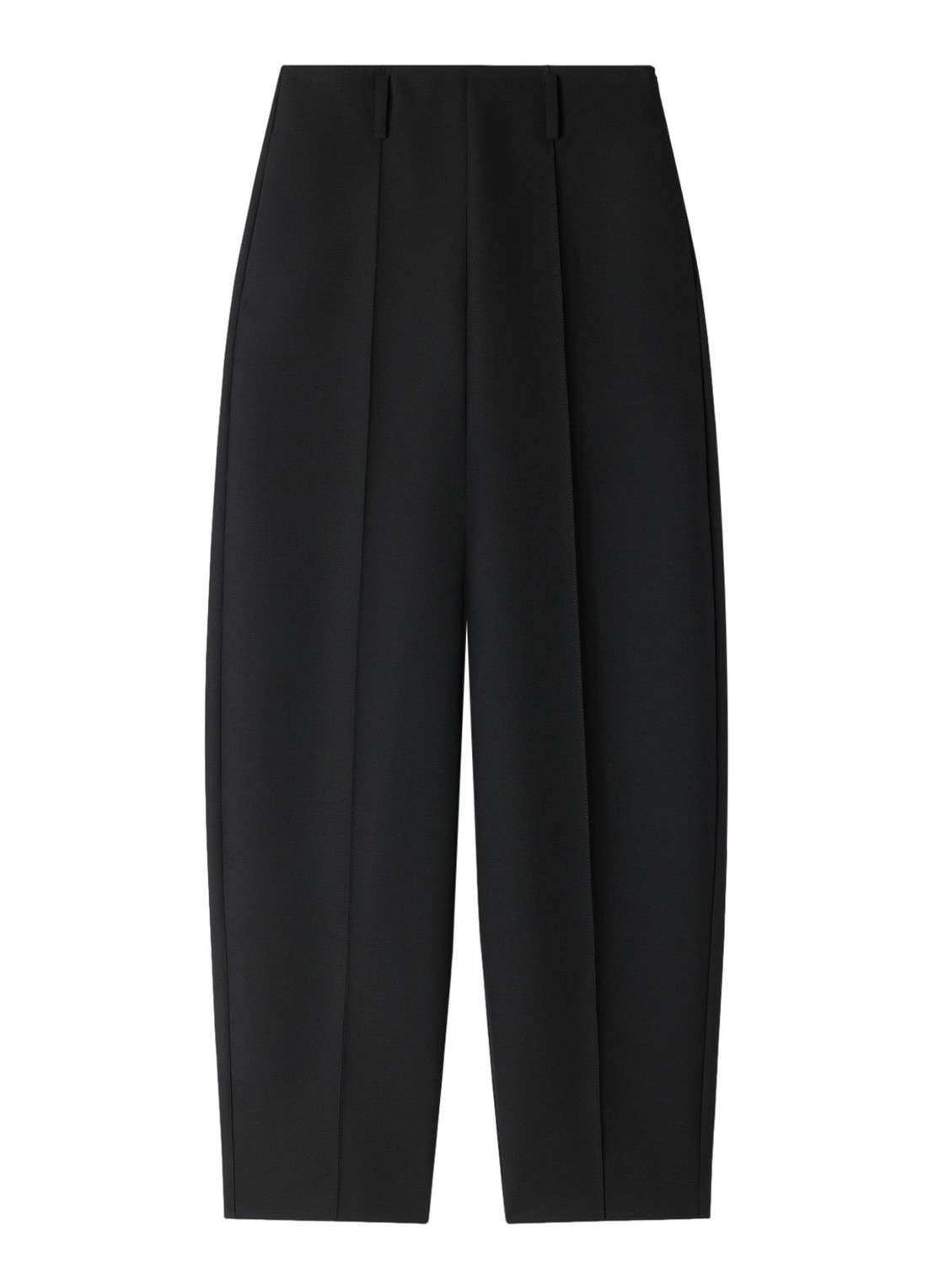 Sandro High waist straight fit pantalon in wolblend - voorkant zwart