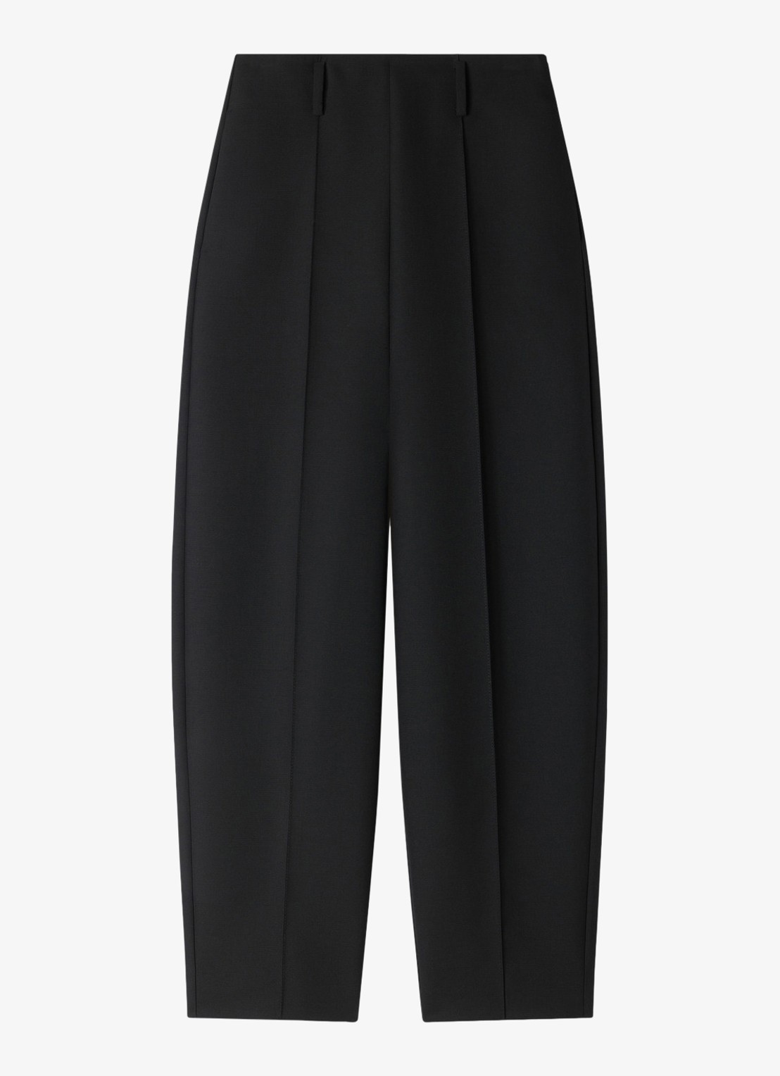 Sandro High waist straight fit pantalon in wolblend - voorkant 2 zwart
