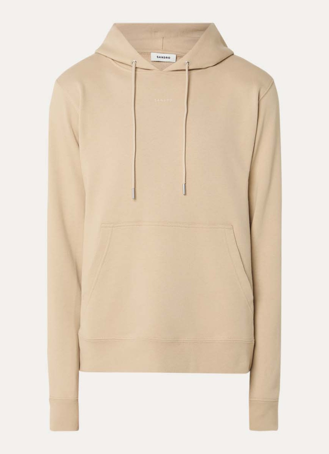 Sandro Hoodie met trekkoord - voorkant 2 beige