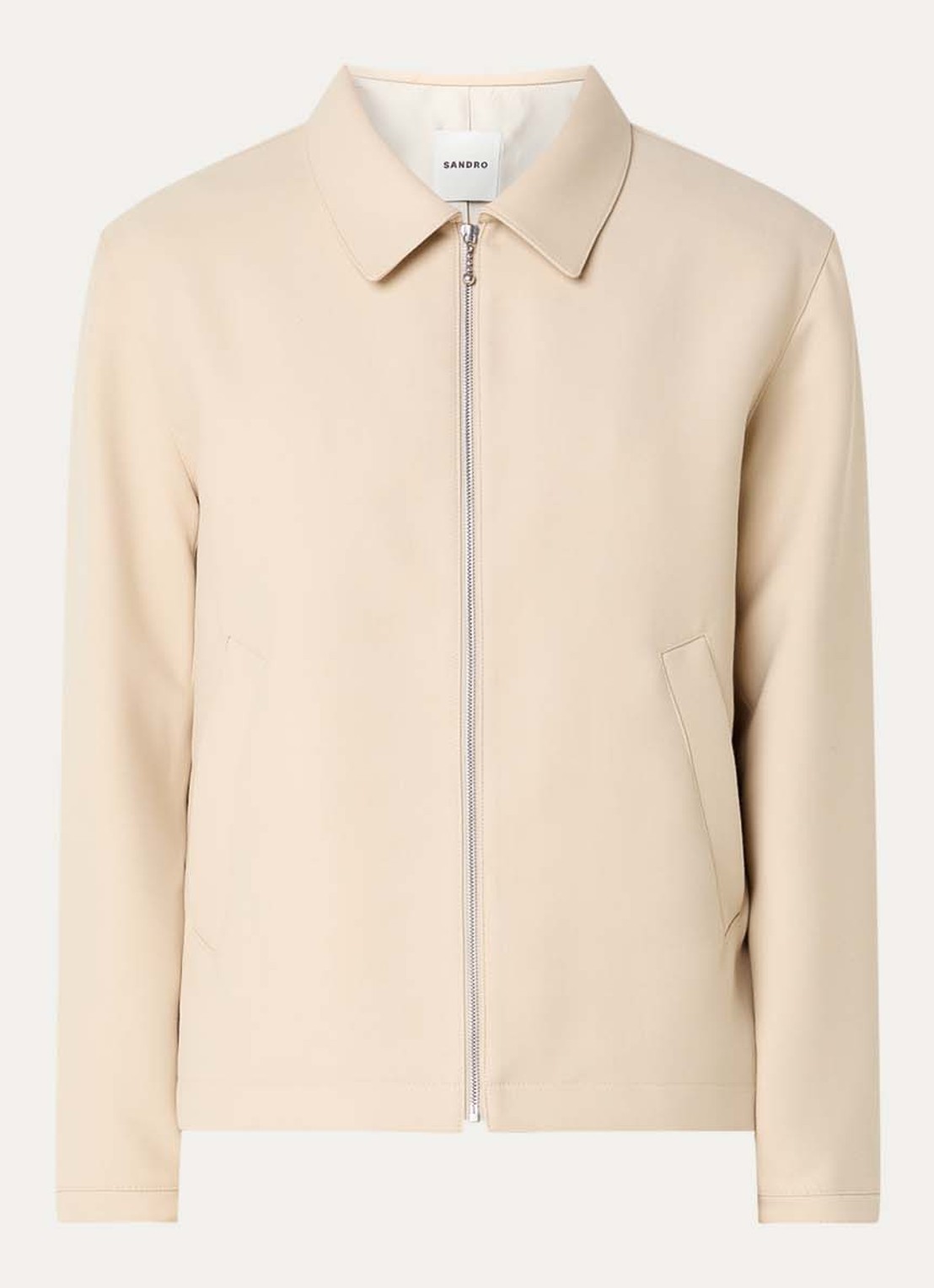 Sandro Jack in scheerwolblend met steekzakken - voorkant 3 beige