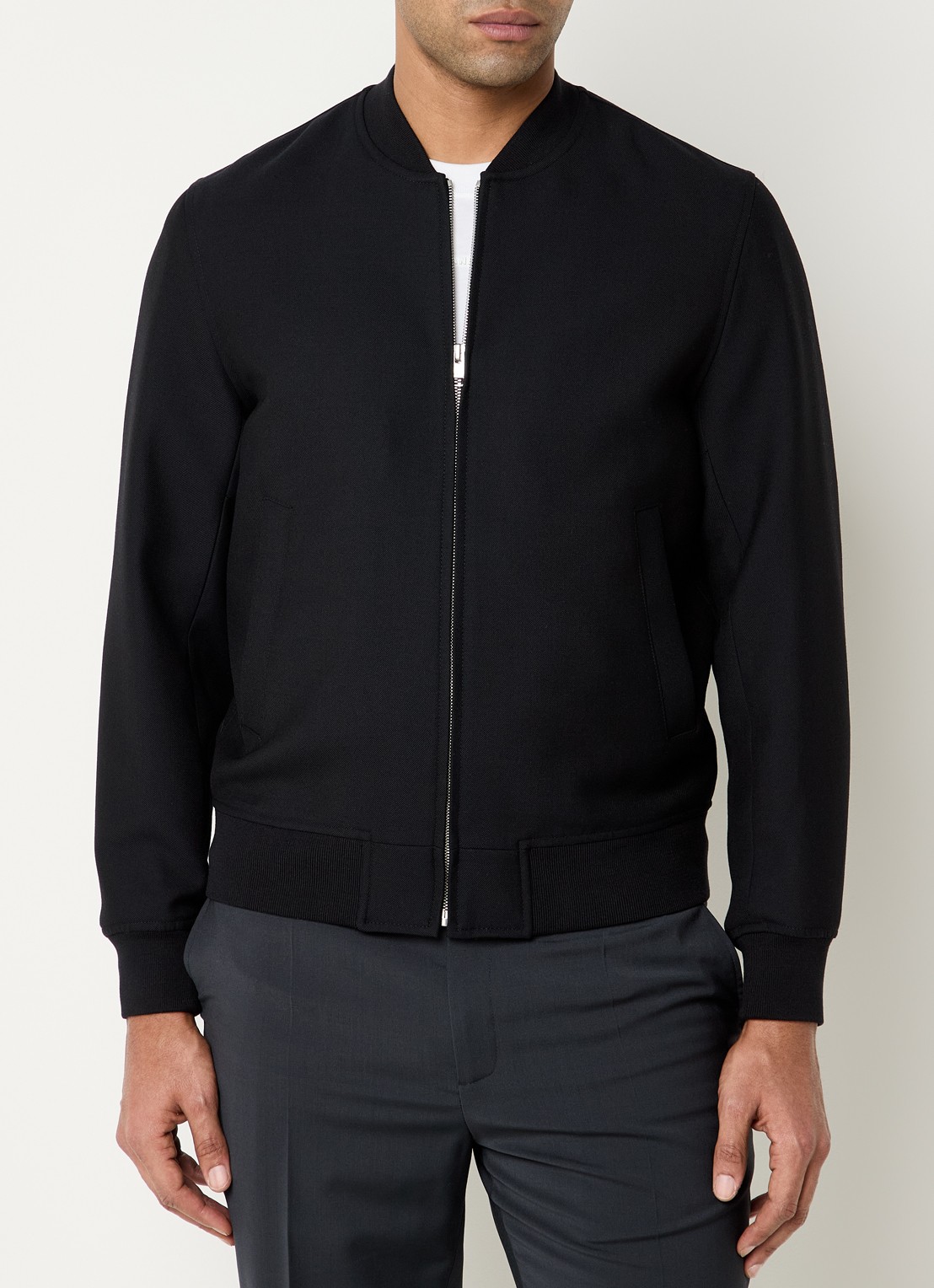 Sandro Jack in wolblend met steekzakken - detail 4 donkerblauw