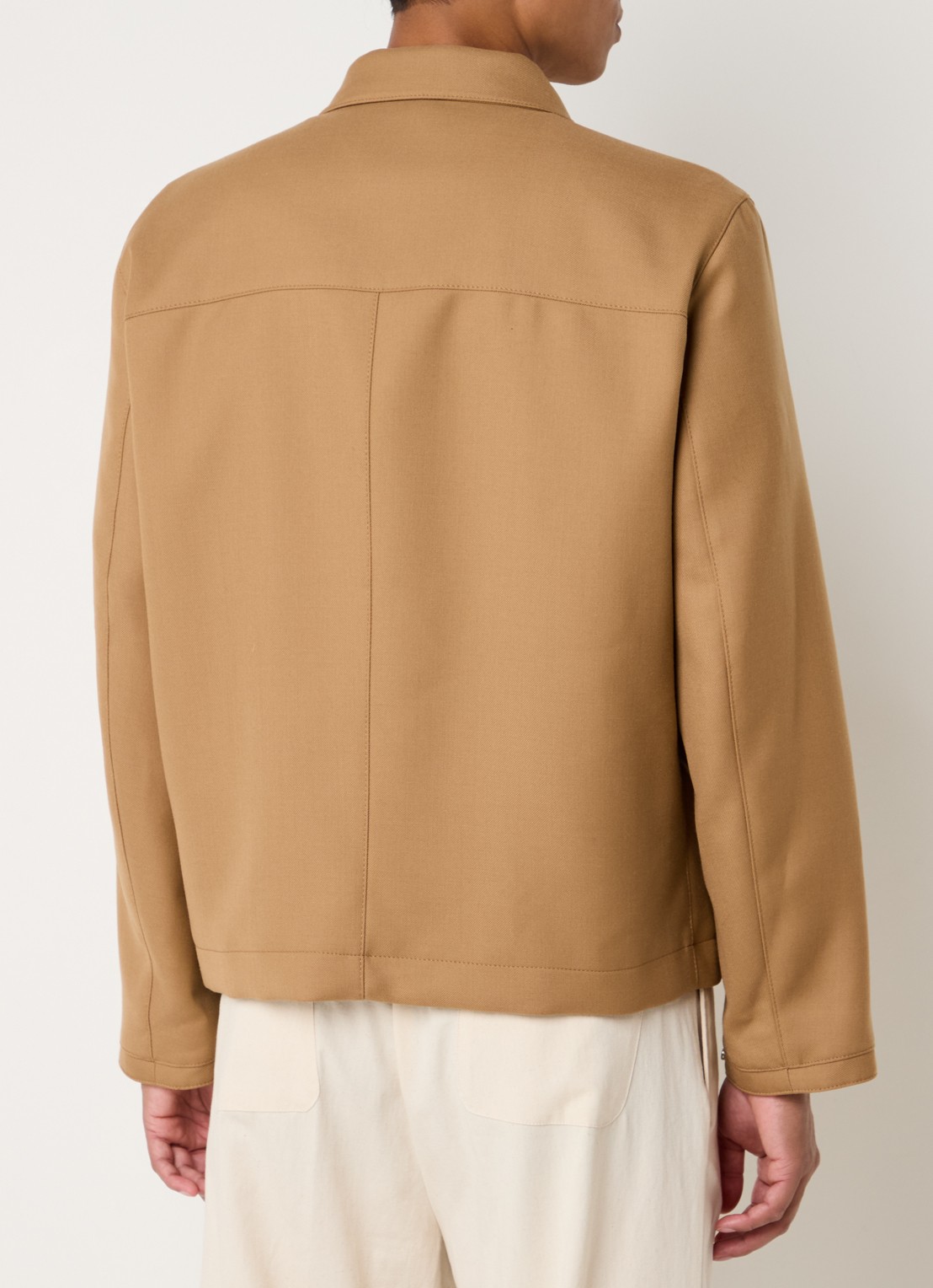 Sandro Jack in wolblend met steekzakken  - achterkant 3 camel