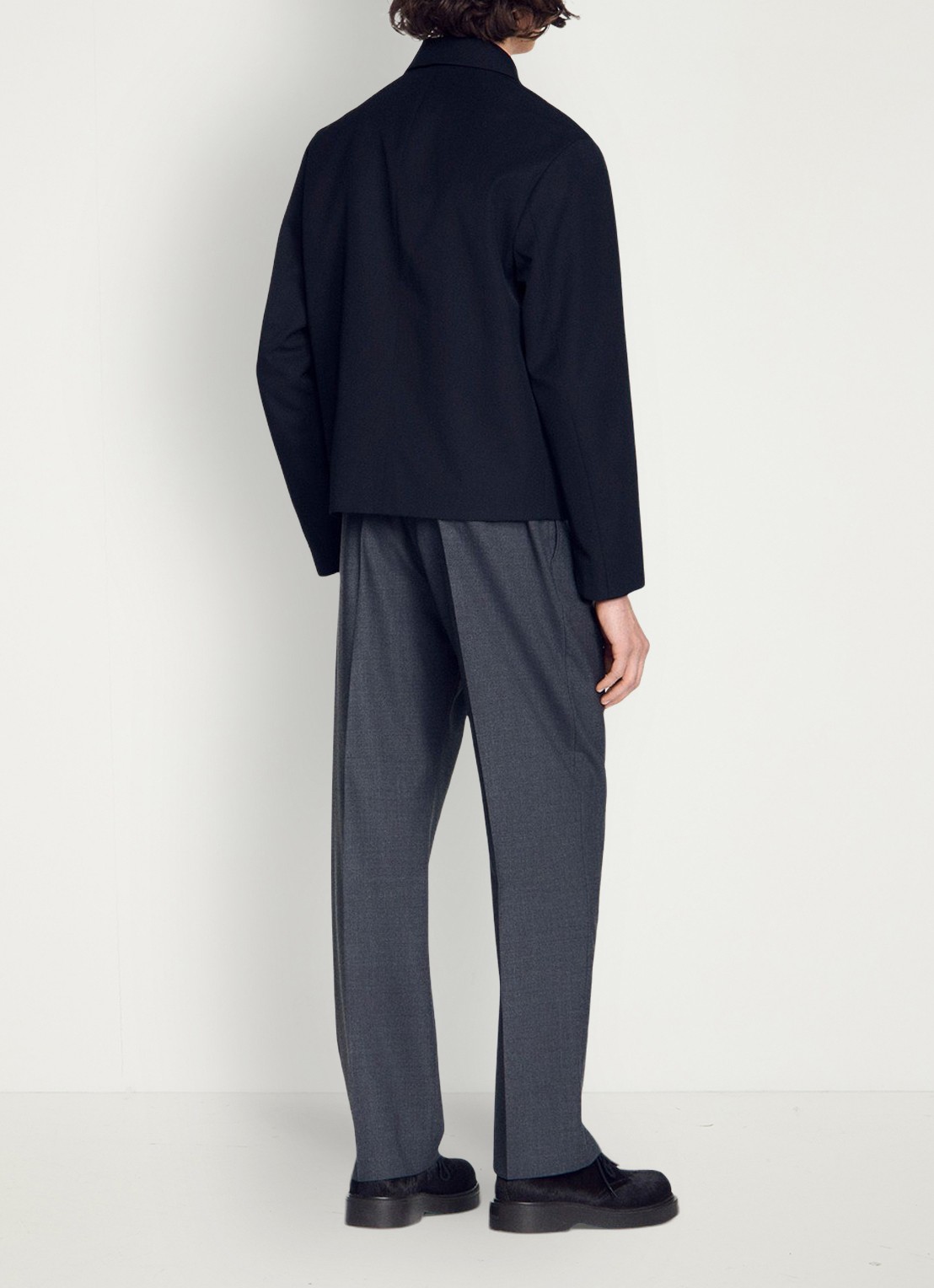Sandro Jack in wolblend - achterkant 4 donkerblauw