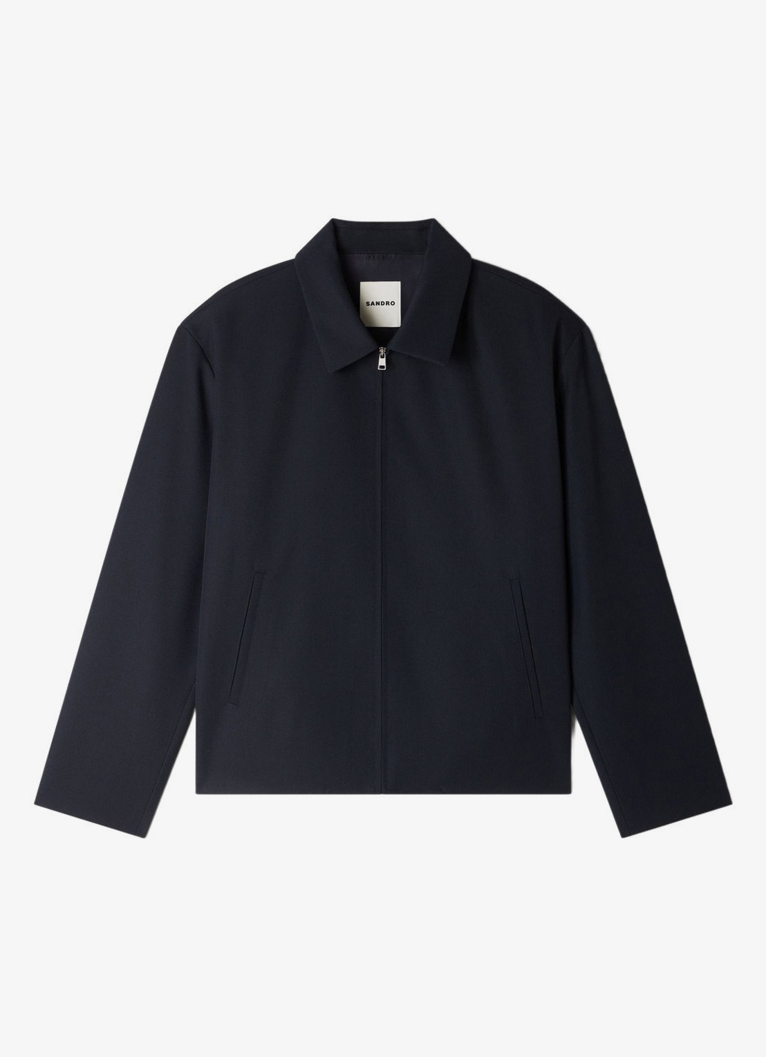 Sandro Jack in wolblend - voorkant 5 donkerblauw
