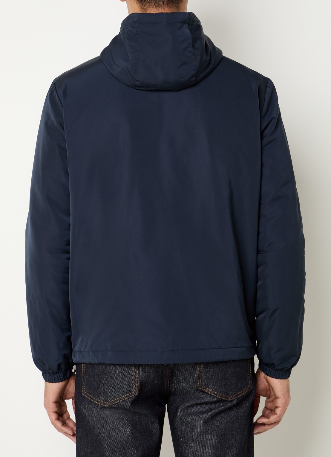 Sandro Jack met capuchon en logo - achterkant donkerblauw