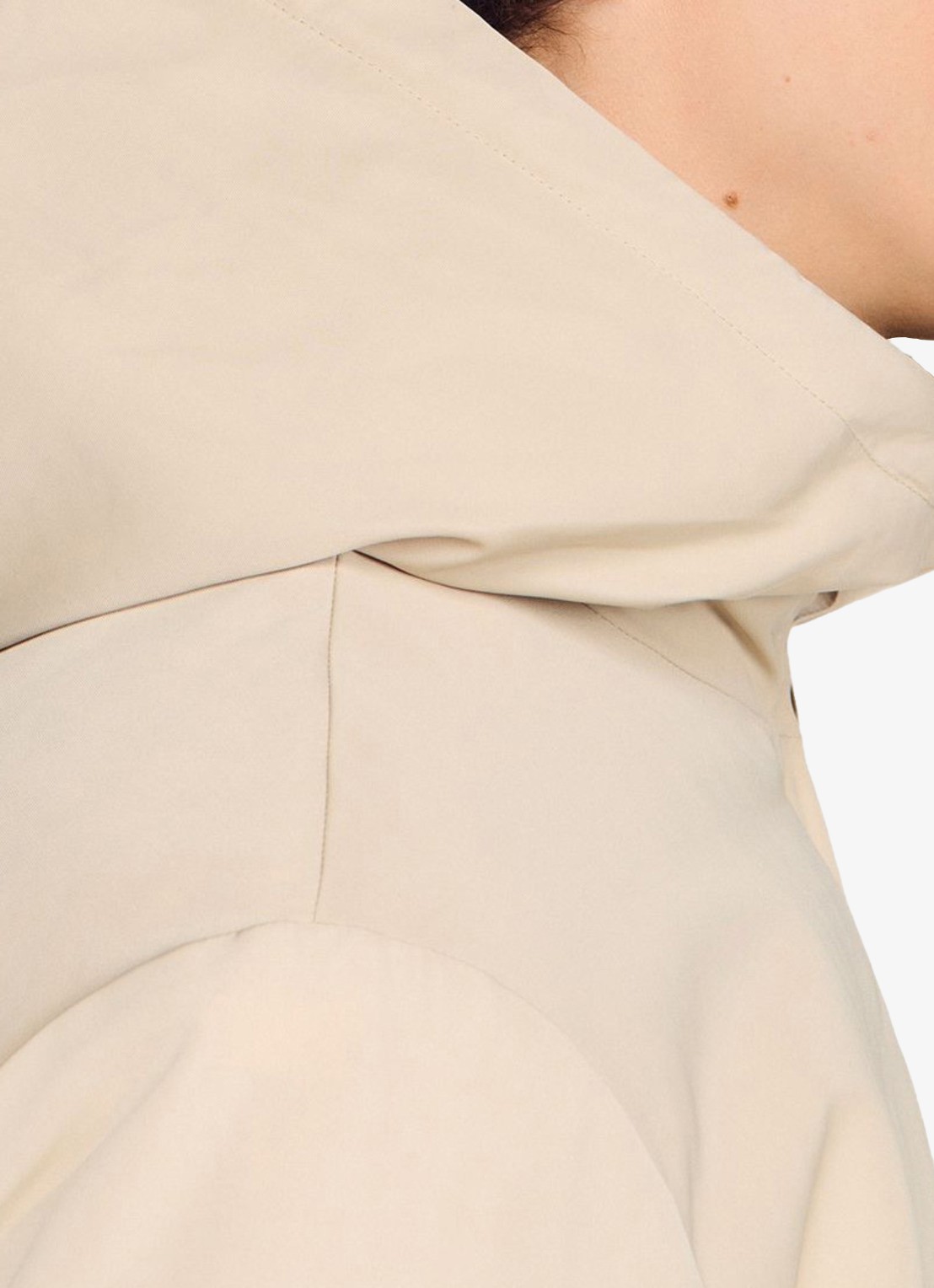 Sandro Jack met capuchon en logo - detail 5 beige