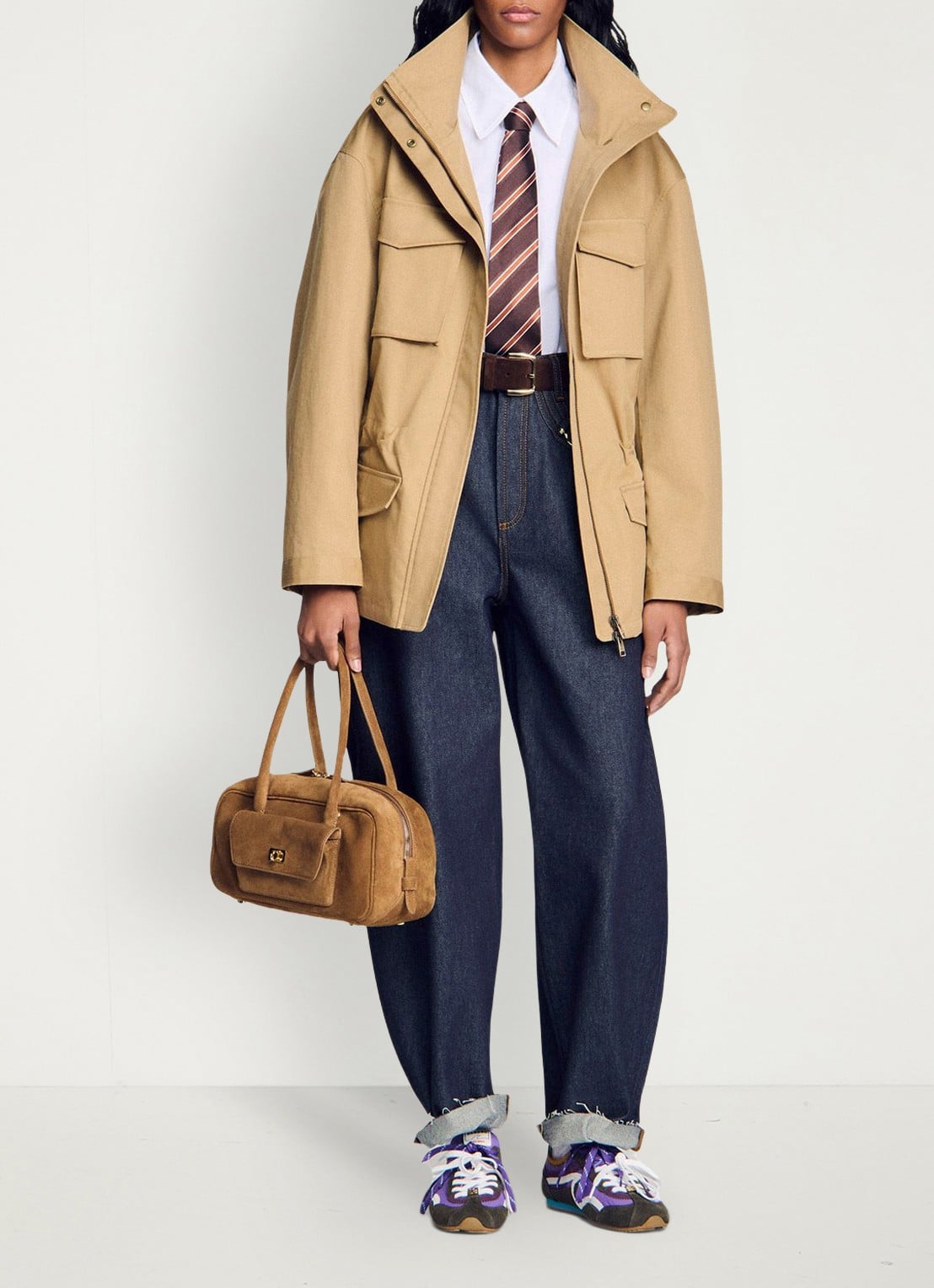 Sandro Jack met opgestikte zakken - detail 5 camel
