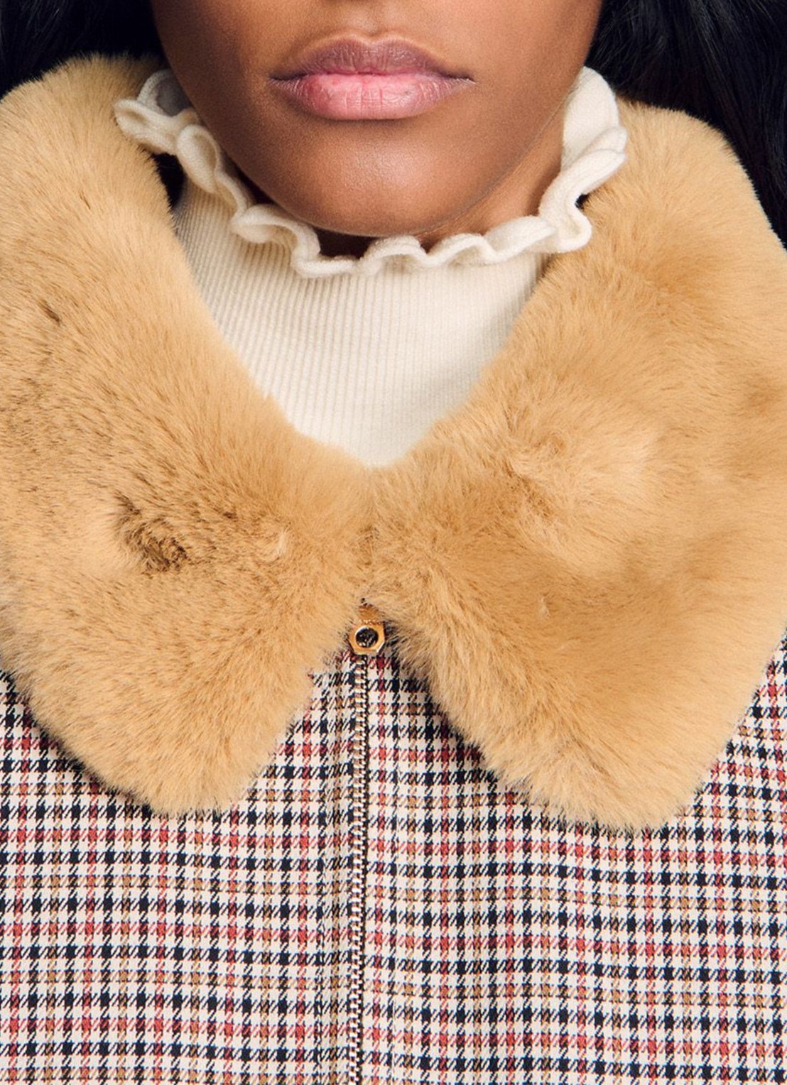 Sandro Jack met ruitdessin - detail 4 bruin