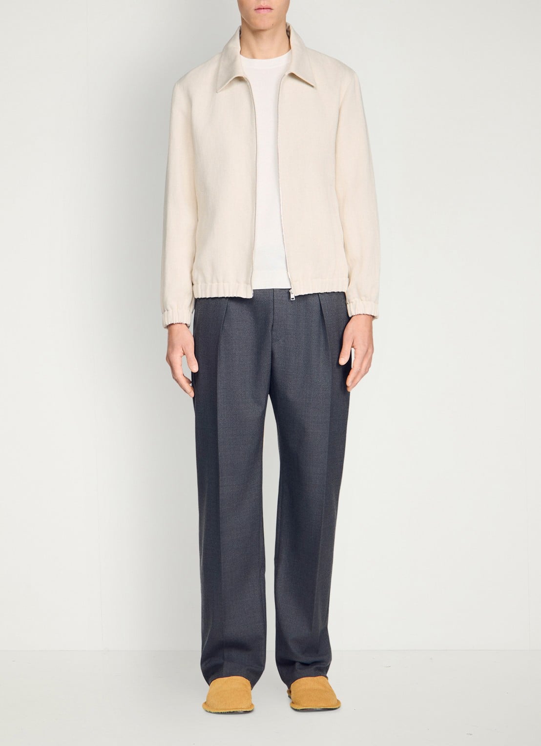 Sandro Jack met steekzakken en kraag - detail 5 creme