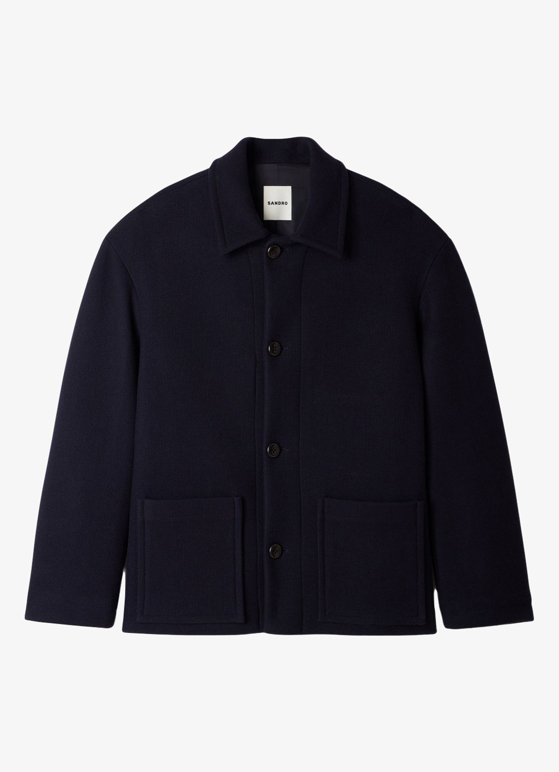Sandro Jack met steekzakken - voorkant 2 donkerblauw