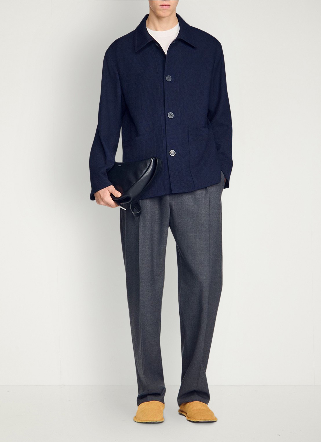 Sandro Jack van scheerwol met opgestikte zakken - voorkant 2 midnight blue / blauw