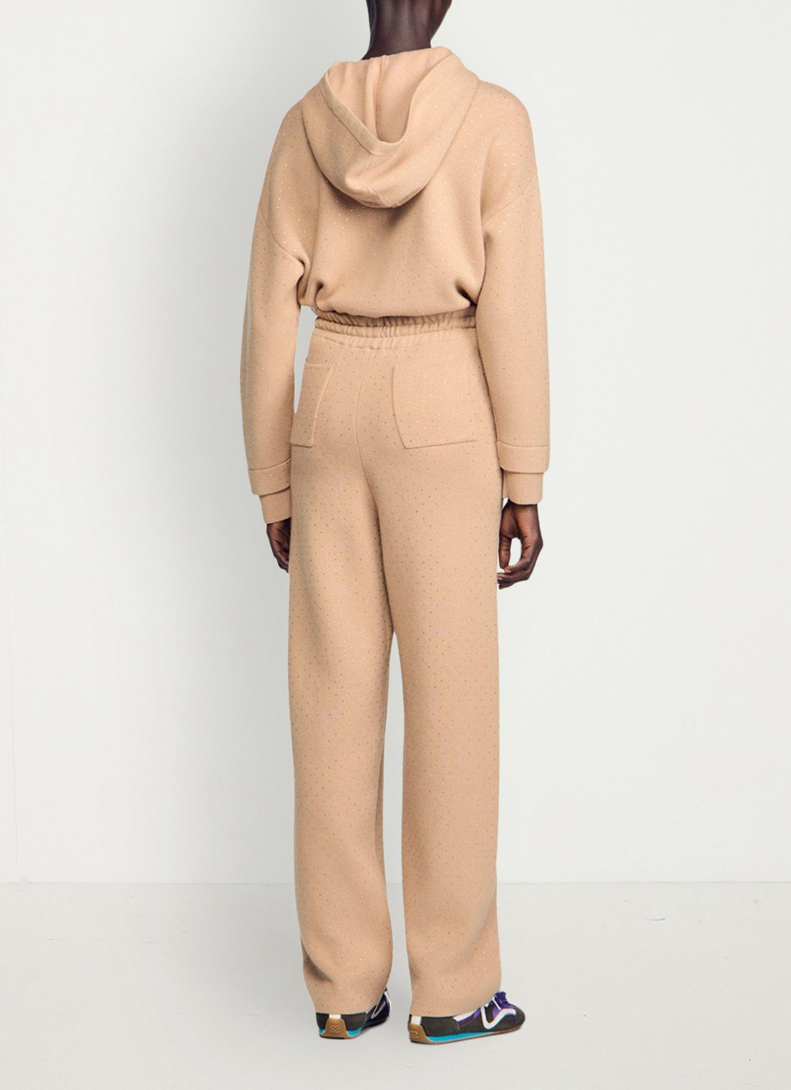 Sandro Joggingbroek met strass - achterkant 6 camel