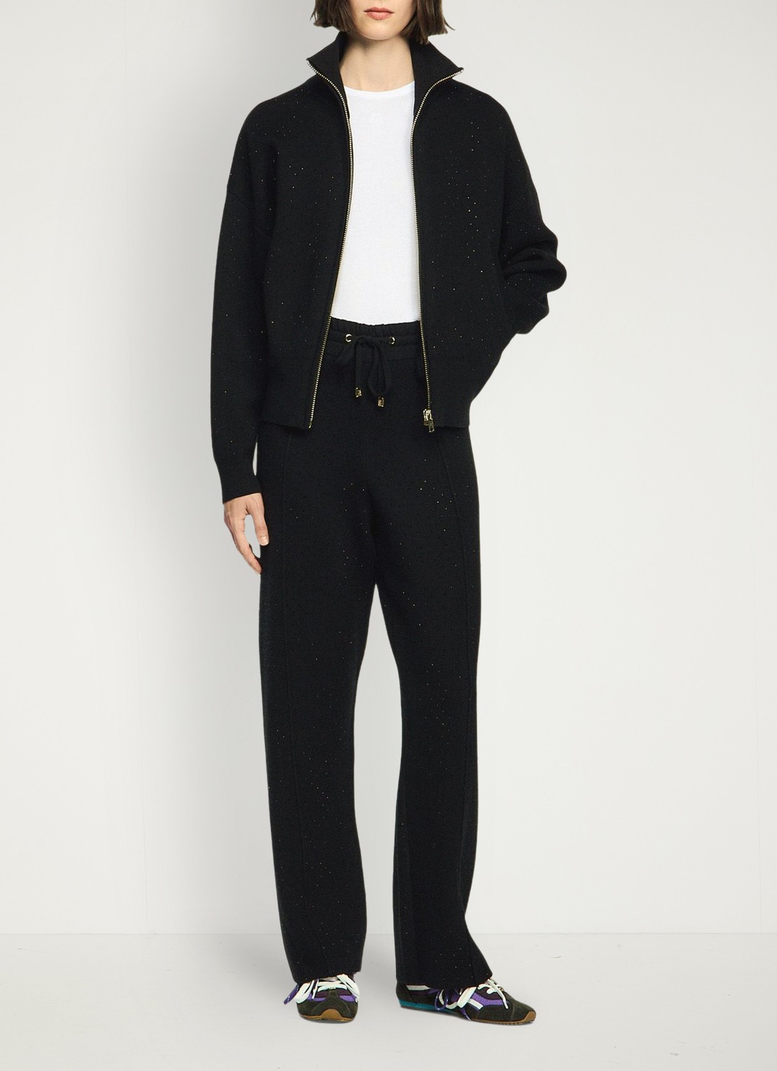 Sandro Joggingbroek met strass - detail 2 zwart