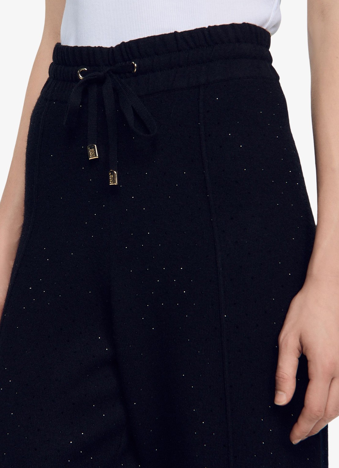 Sandro Joggingbroek met strass - detail 3 zwart