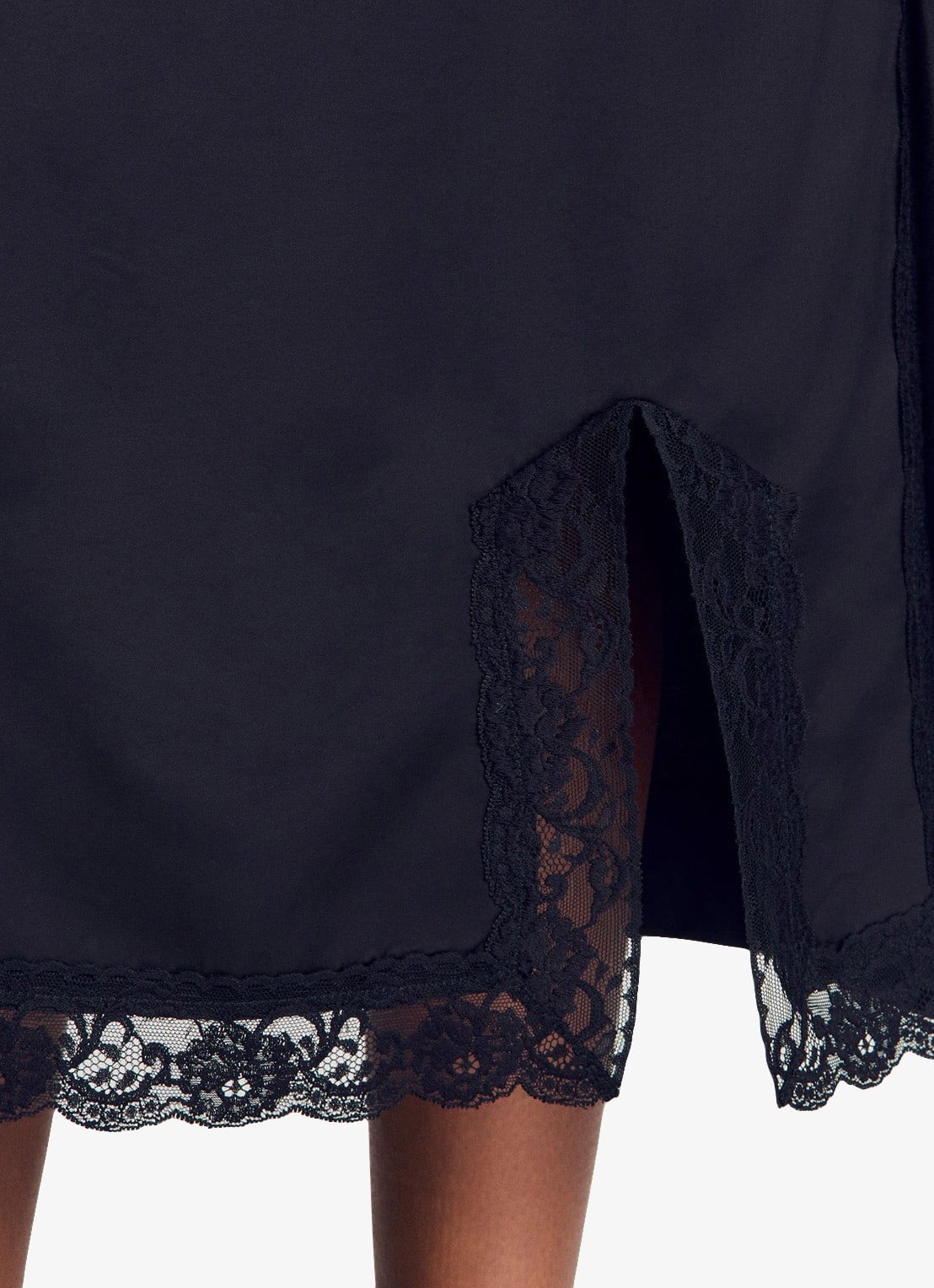 Sandro Lange rok met details van kant - detail 5 zwart