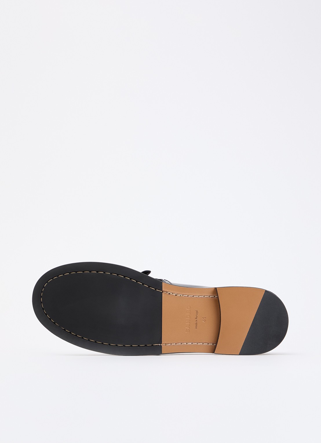 Sandro Loafer van kalfsleer  - detail 3 zwart