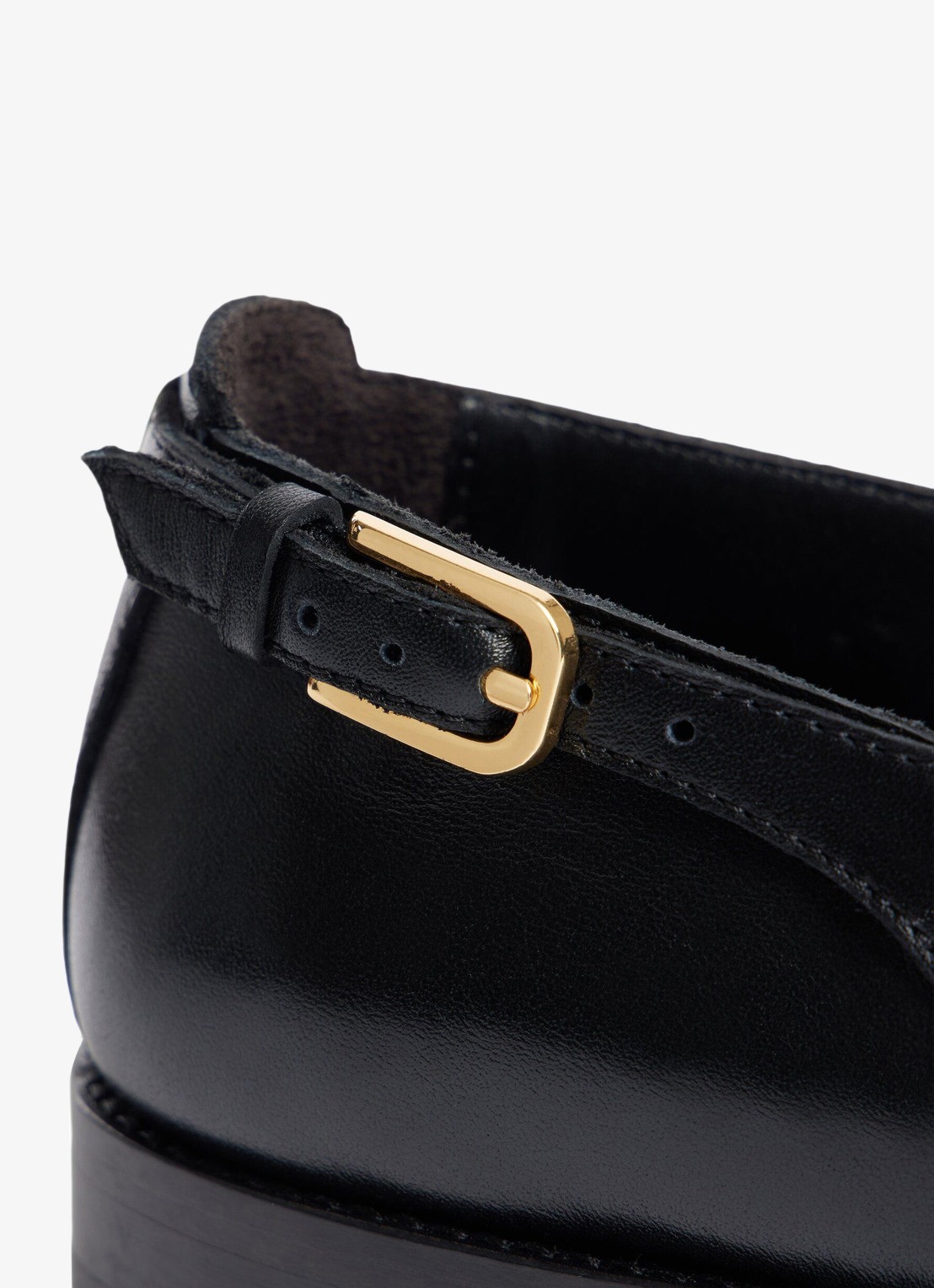 Sandro Loafer van leer - detail zwart