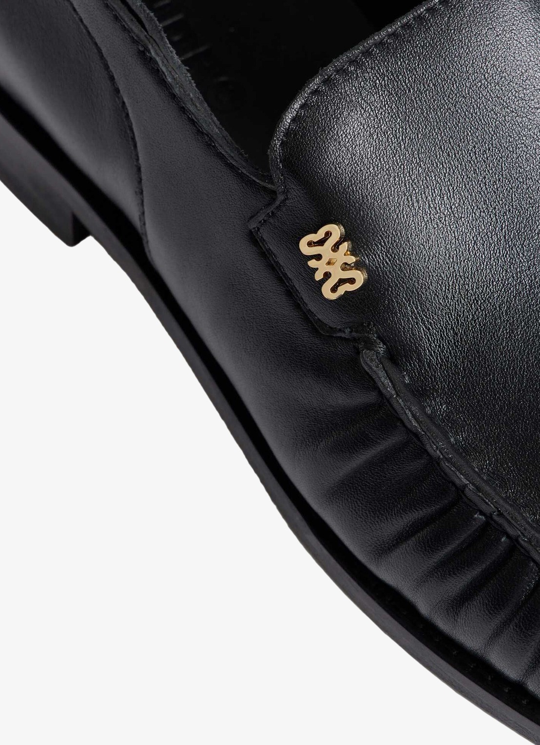 Sandro Loafer van leer - detail 2 zwart