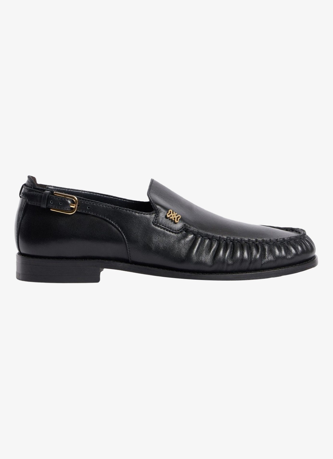 Sandro Loafer van leer - voorkant 5 zwart
