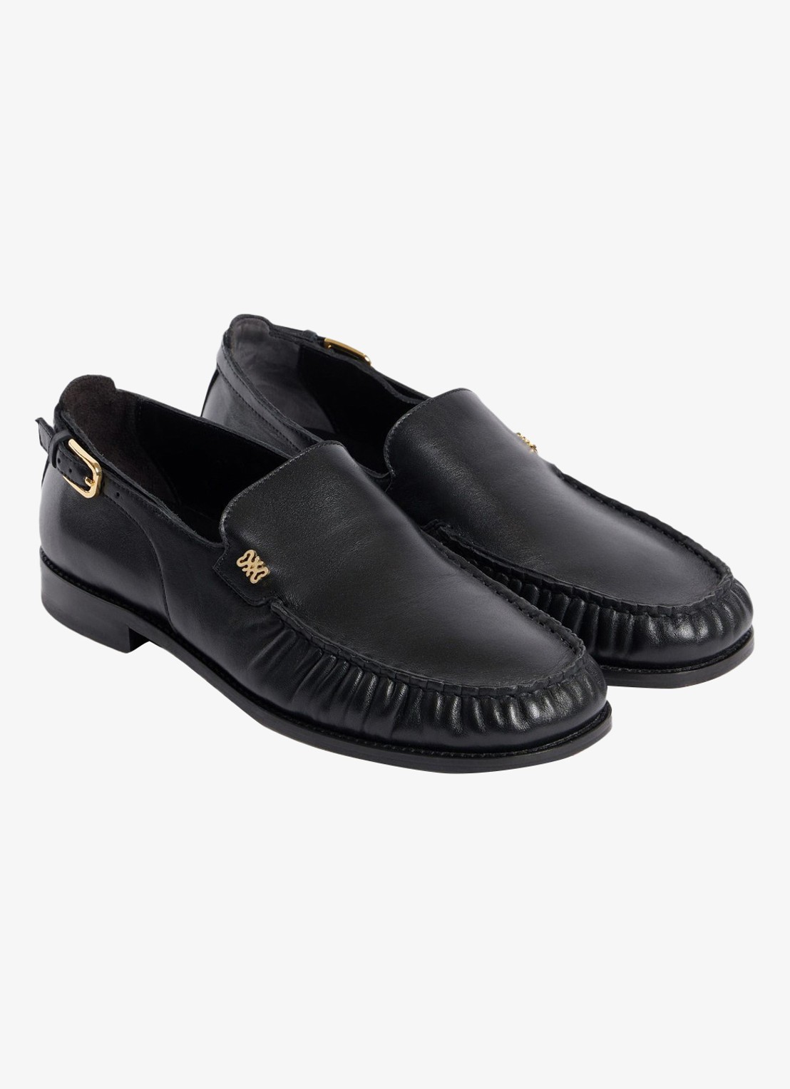 Sandro Loafer van leer - voorkant 6 zwart