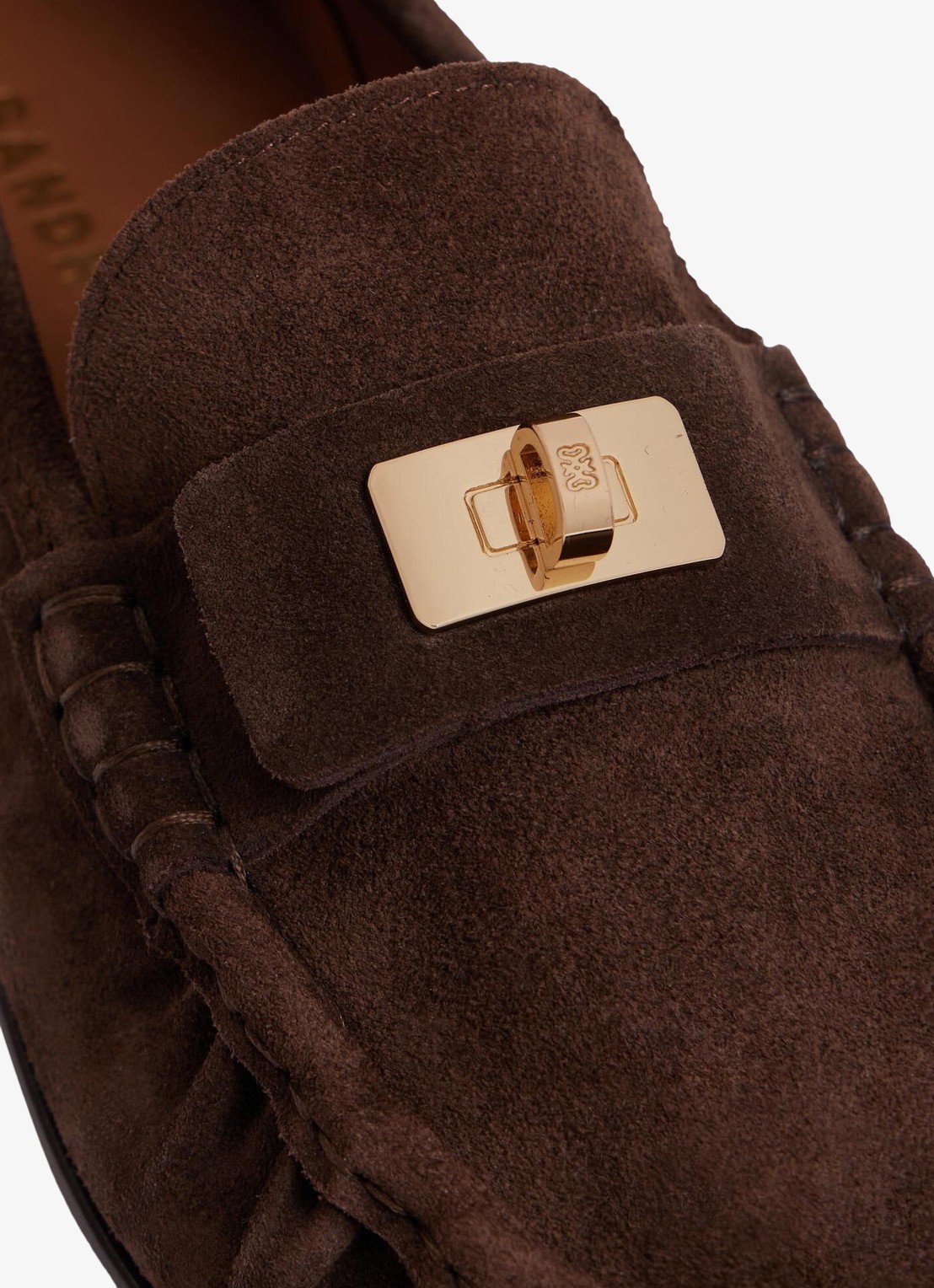 Sandro Loafers van suède - detail brown / bruin