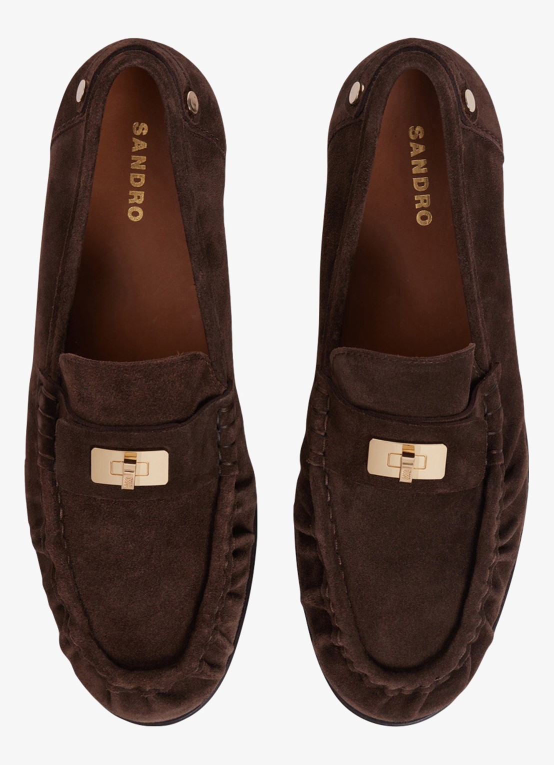 Sandro Loafers van suède - detail 3 brown / bruin