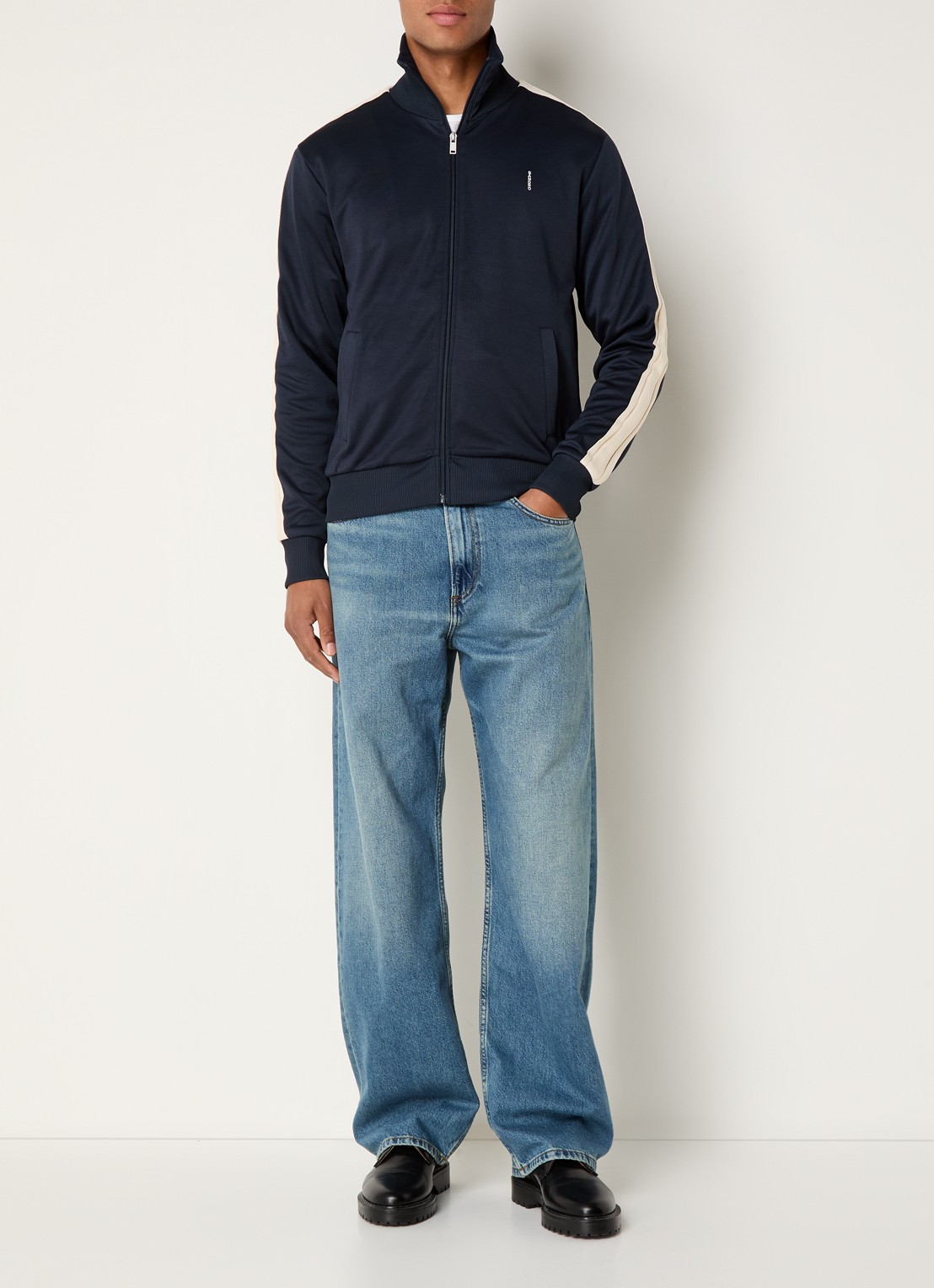 Sandro Loose fit jeans met medium wassing - voorkant 5 blauw
