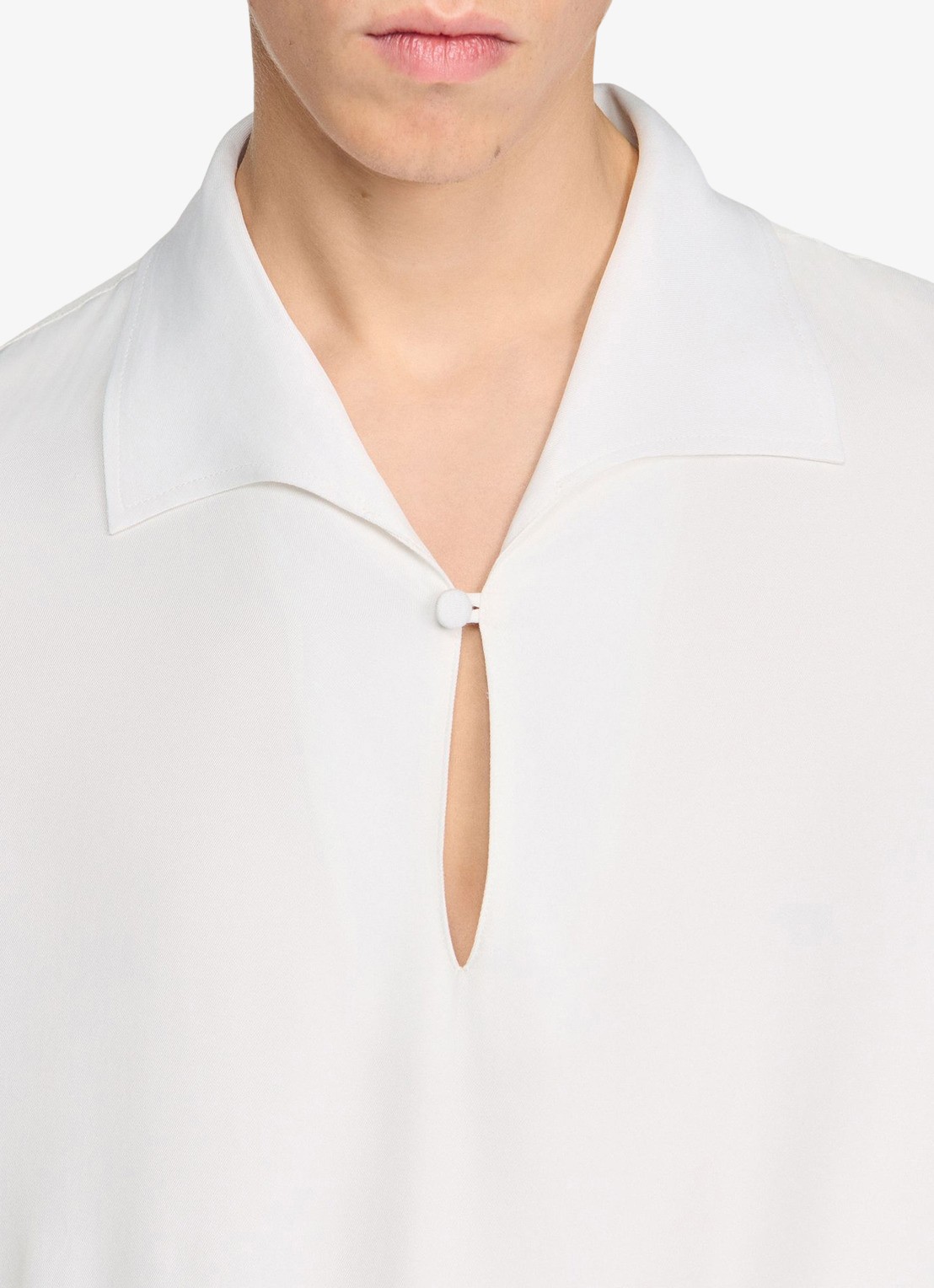 Sandro Loose fit overhemd met knoopsluiting - detail 3 white / wit
