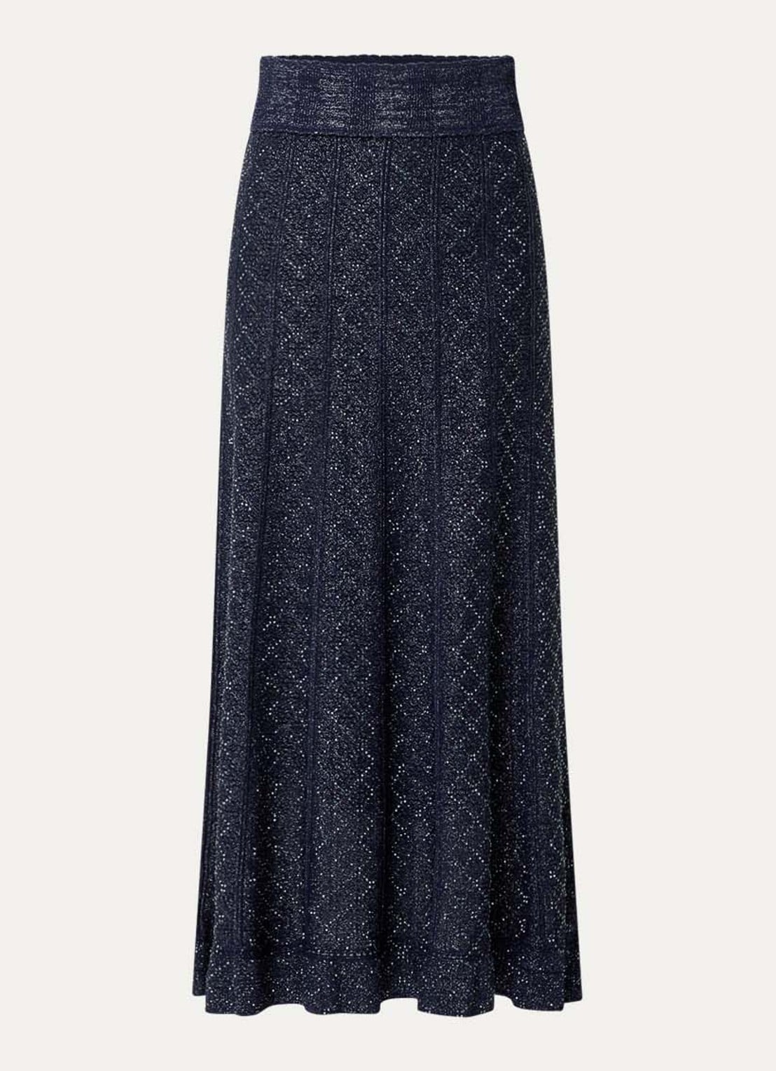 Sandro Maxi rok met strass - voorkant 3 donkerblauw