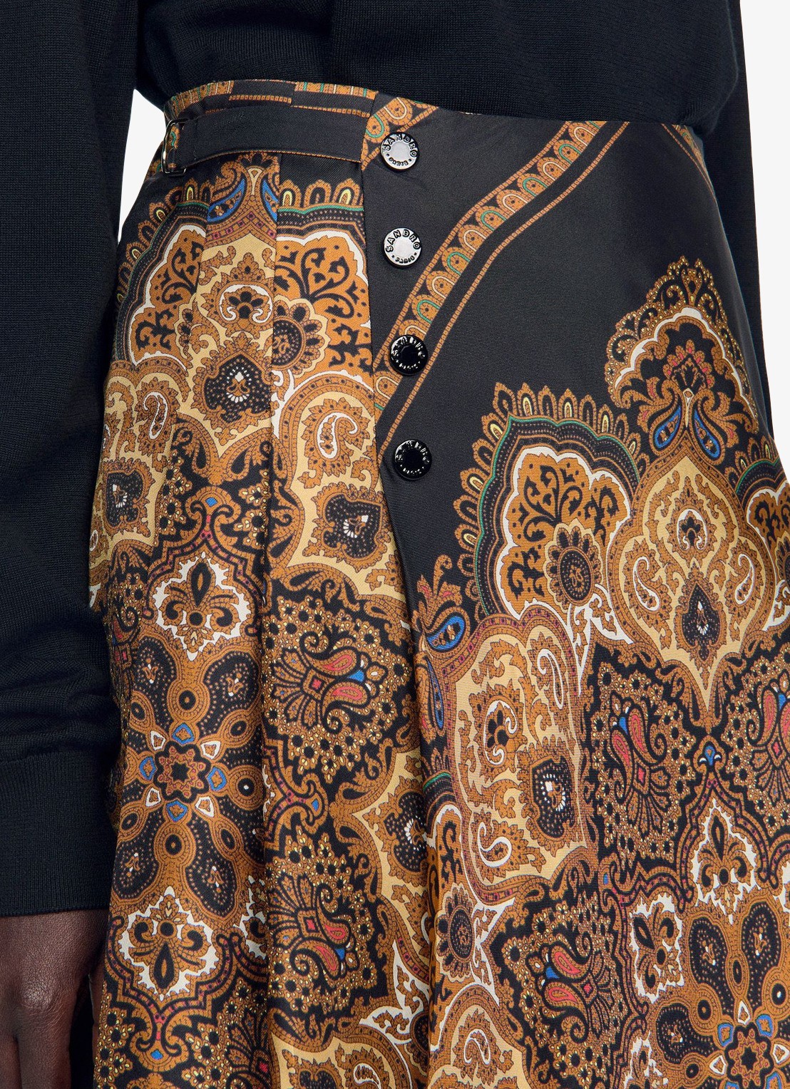 Sandro Midi rok met jacquard print - detail 3 multicolor