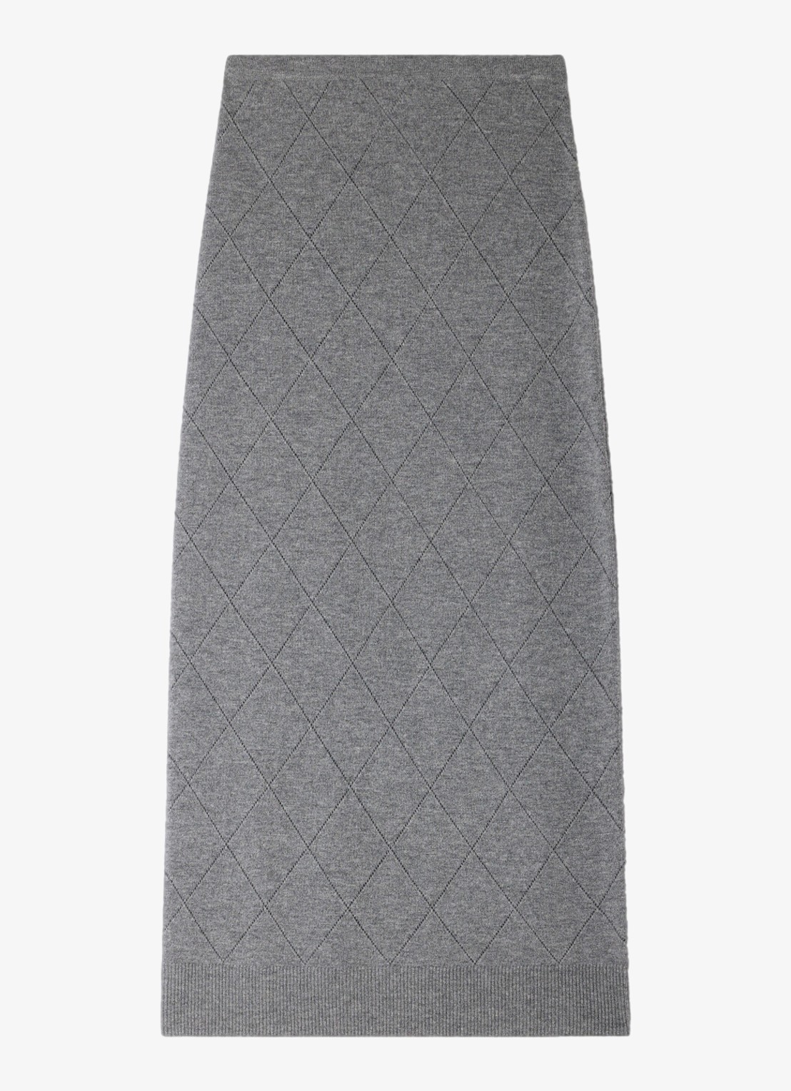 Sandro Midi rok met ruit dessin - voorkant 5 grijs