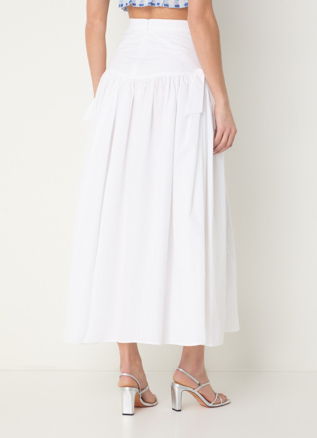 Sandro Midi rok met strikdetail - achterkant 4 wit