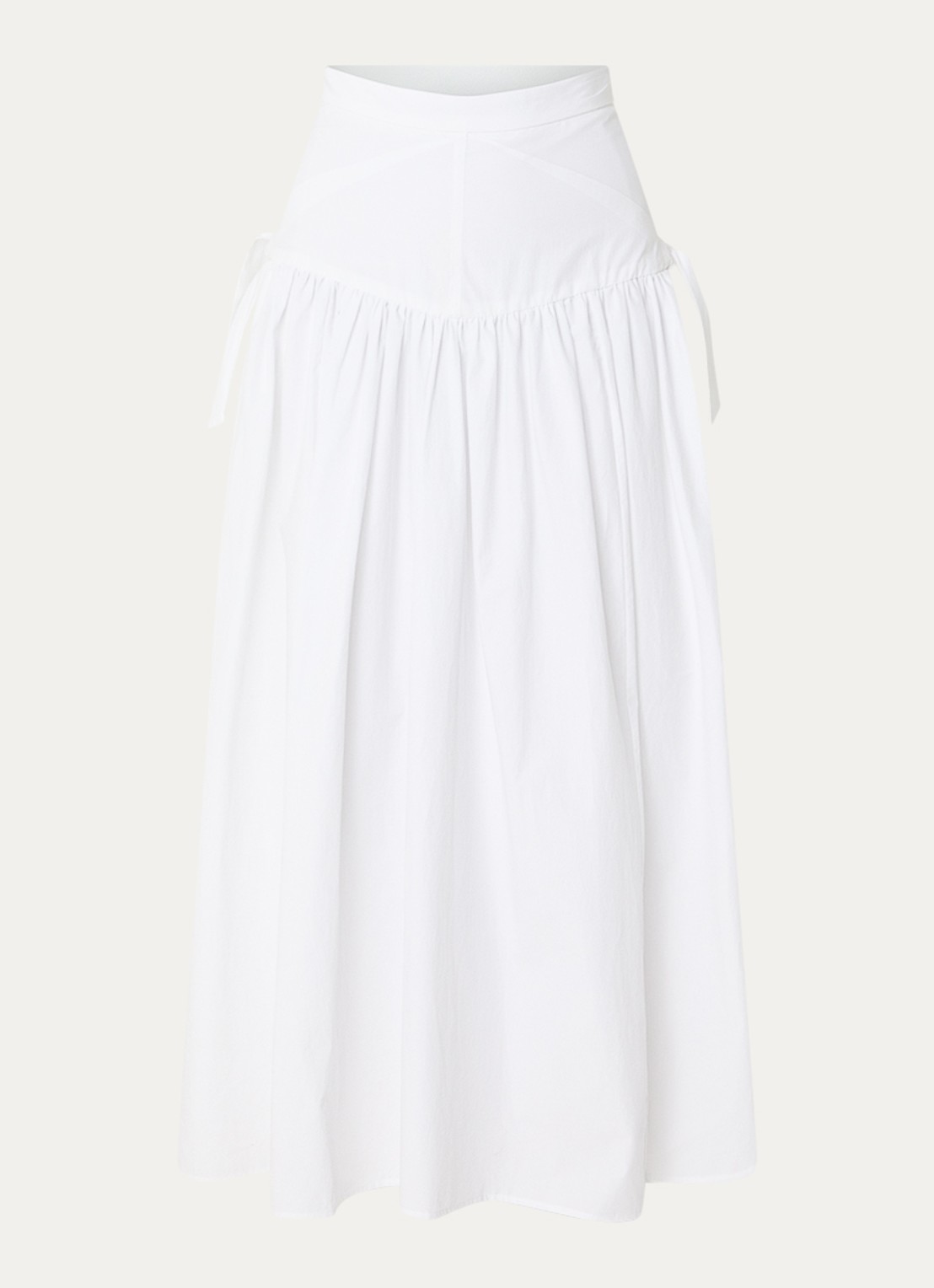 Sandro Midi rok met strikdetail - voorkant wit