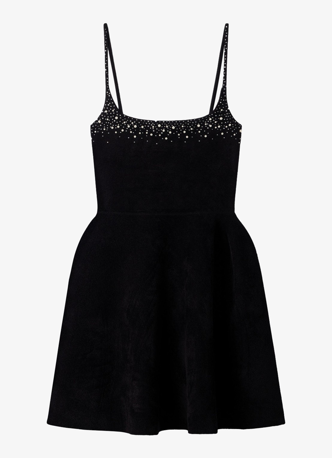 Sandro Mini jurk met kralendecoratie - voorkant 5 zwart