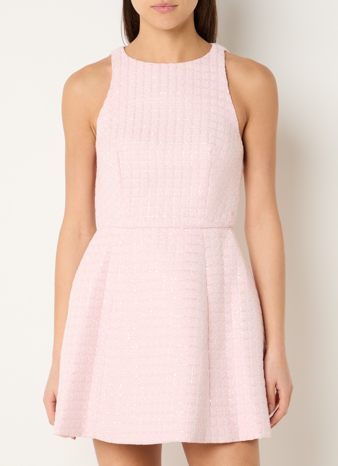 Sandro Mini jurk met pailletten  - detail 2 roze