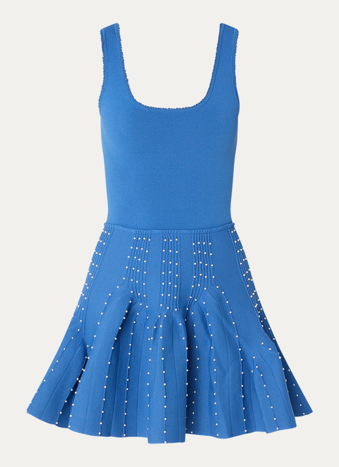 Sandro Mini jurk met pareldetail - voorkant 2 blauw