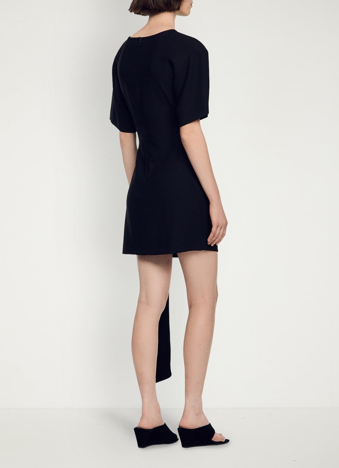 Sandro Mini jurk met ringdetail - achterkant 6 zwart