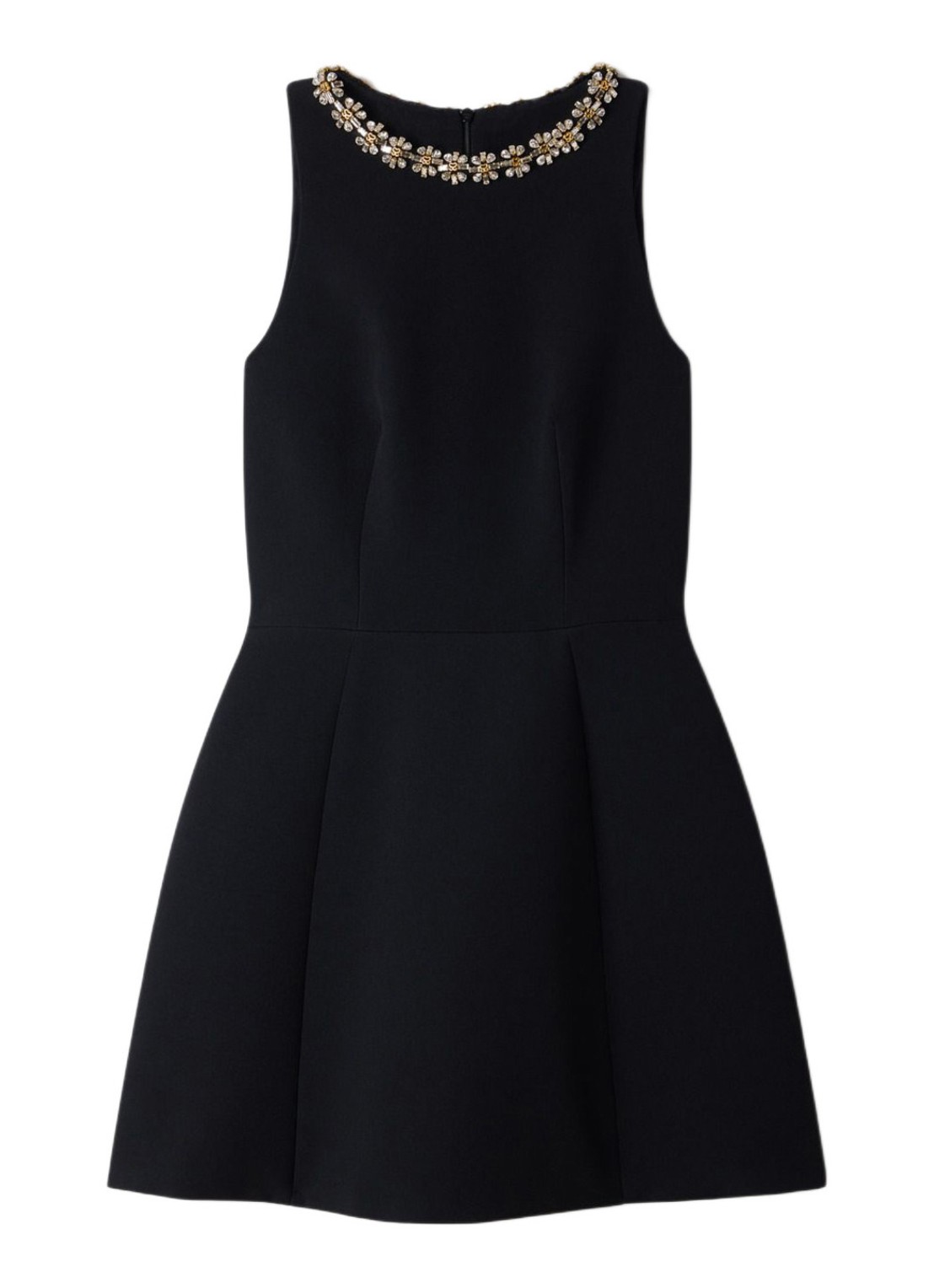 Sandro Mini jurk met strass - voorkant zwart