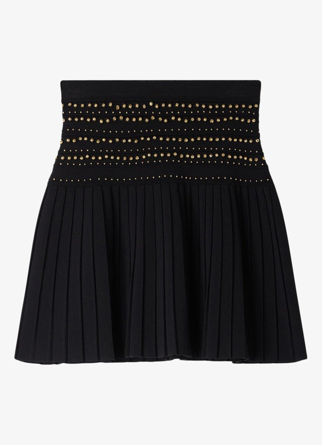 Sandro Mini rok met kwastjes - voorkant 5 zwart