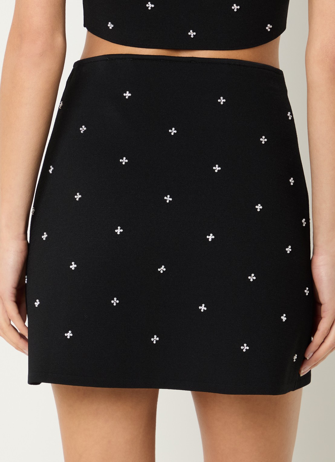 Sandro Minirok met strass - achterkant zwart
