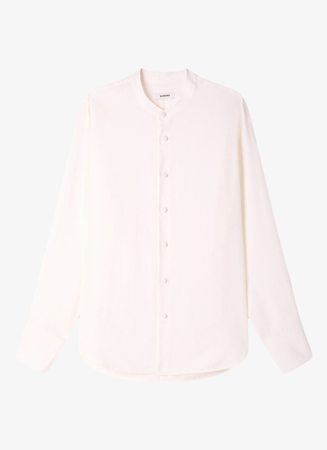 Sandro Overhemd met ronde hals - voorkant 2 white / wit