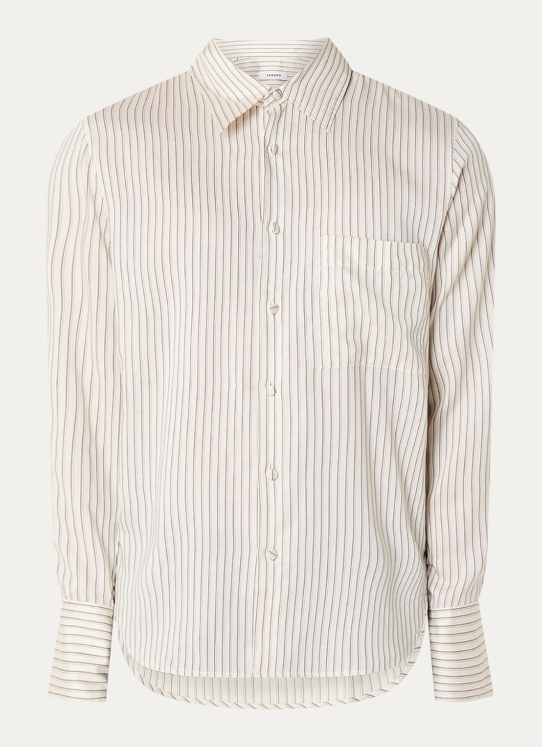 Sandro Overhemd met streepprint - voorkant 2 beige
