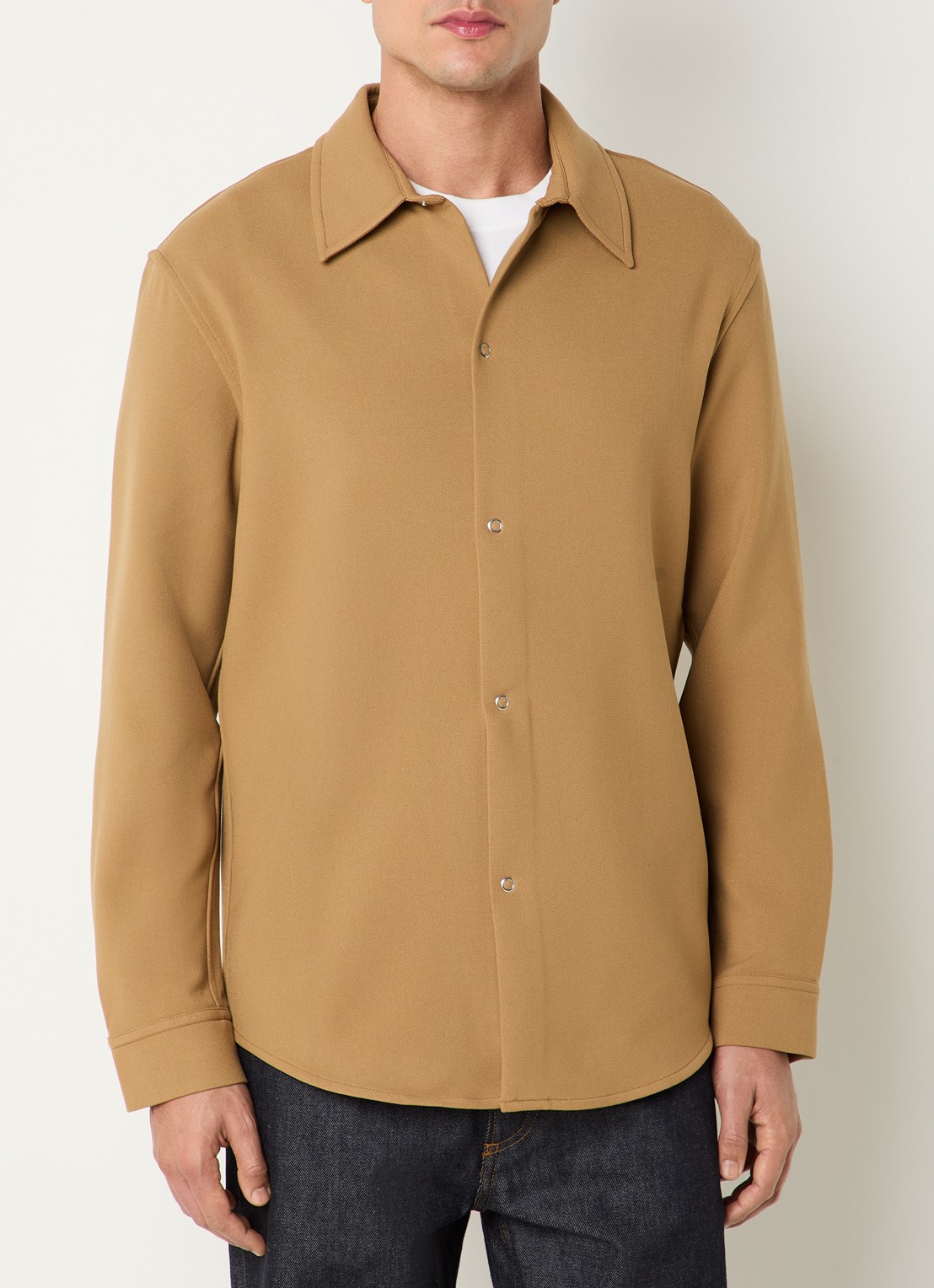 Sandro Overshirt met stretch - detail 4 camel