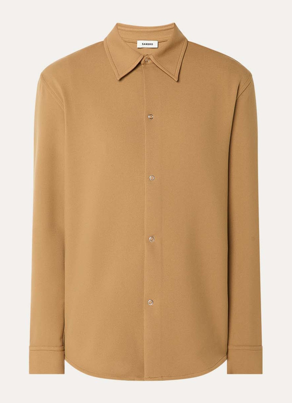 Sandro Overshirt met stretch - voorkant 2 camel