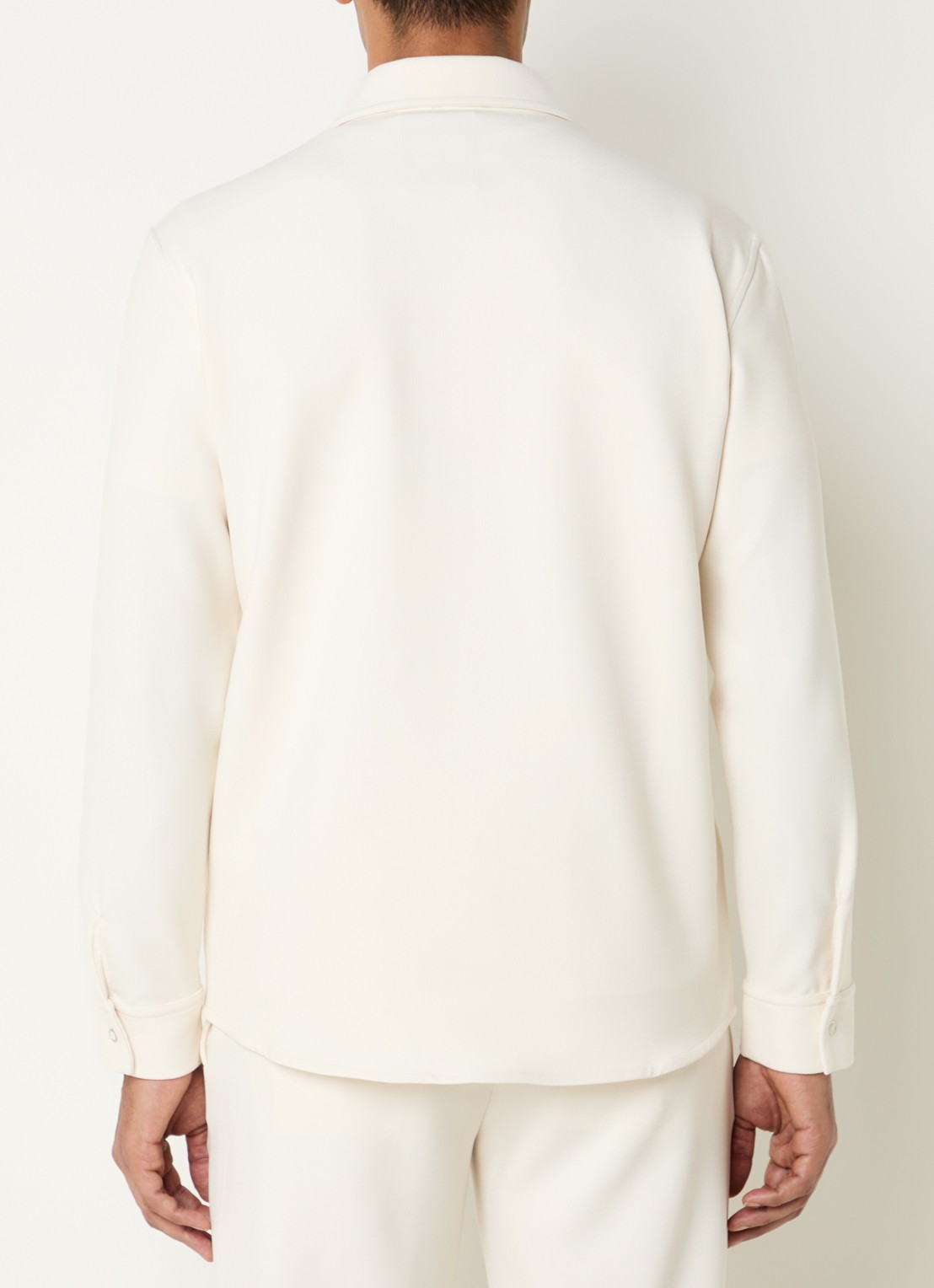 Sandro Overshirt met stretch - achterkant 3 creme