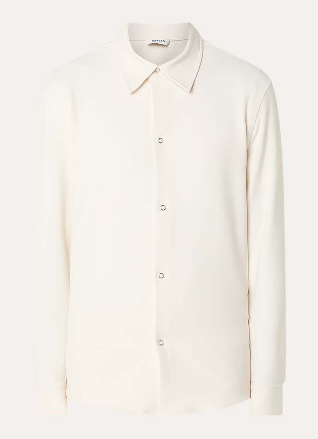 Sandro Overshirt met stretch - voorkant creme