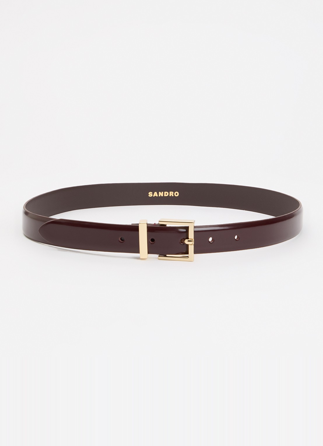 Sandro Palais Royal riem van leer - voorkant 2 bordeauxrood