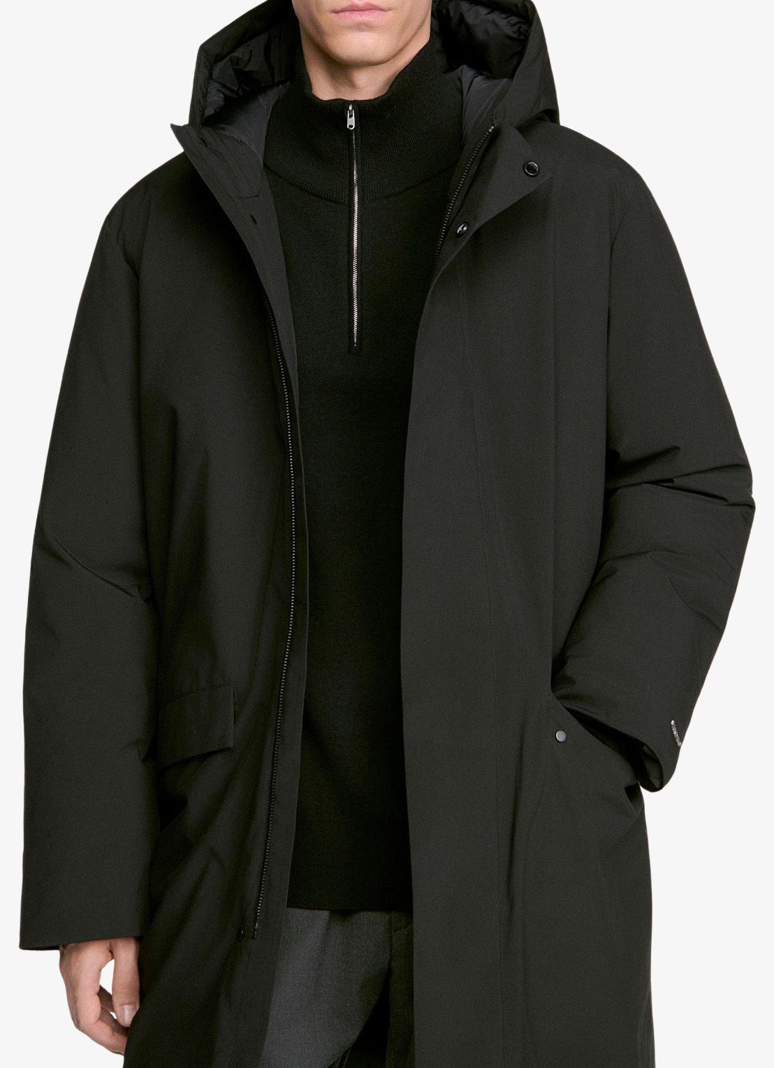 Sandro Parka met klepzakken - detail 4 zwart