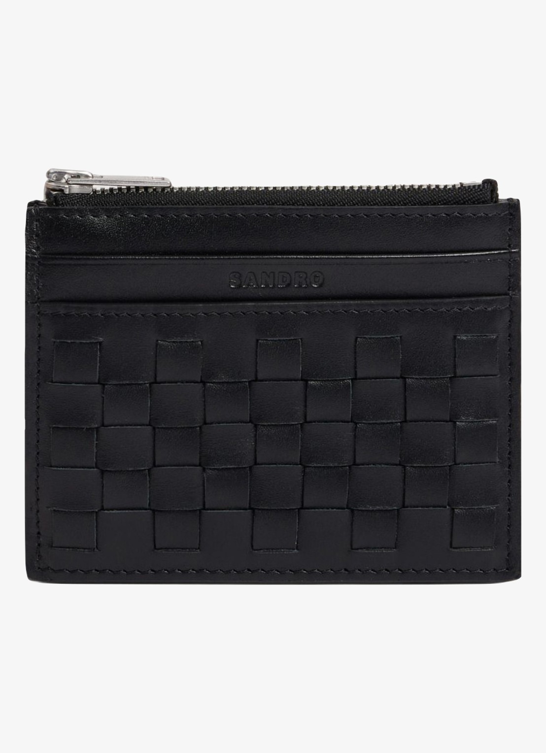 Sandro Pasjeshouder met logo - voorkant 3 black / zwart